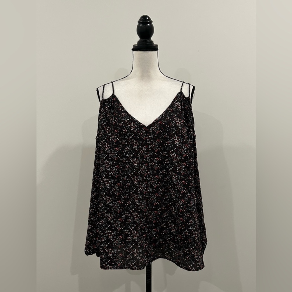 Crescent Cold Shoulder Floral Blouse